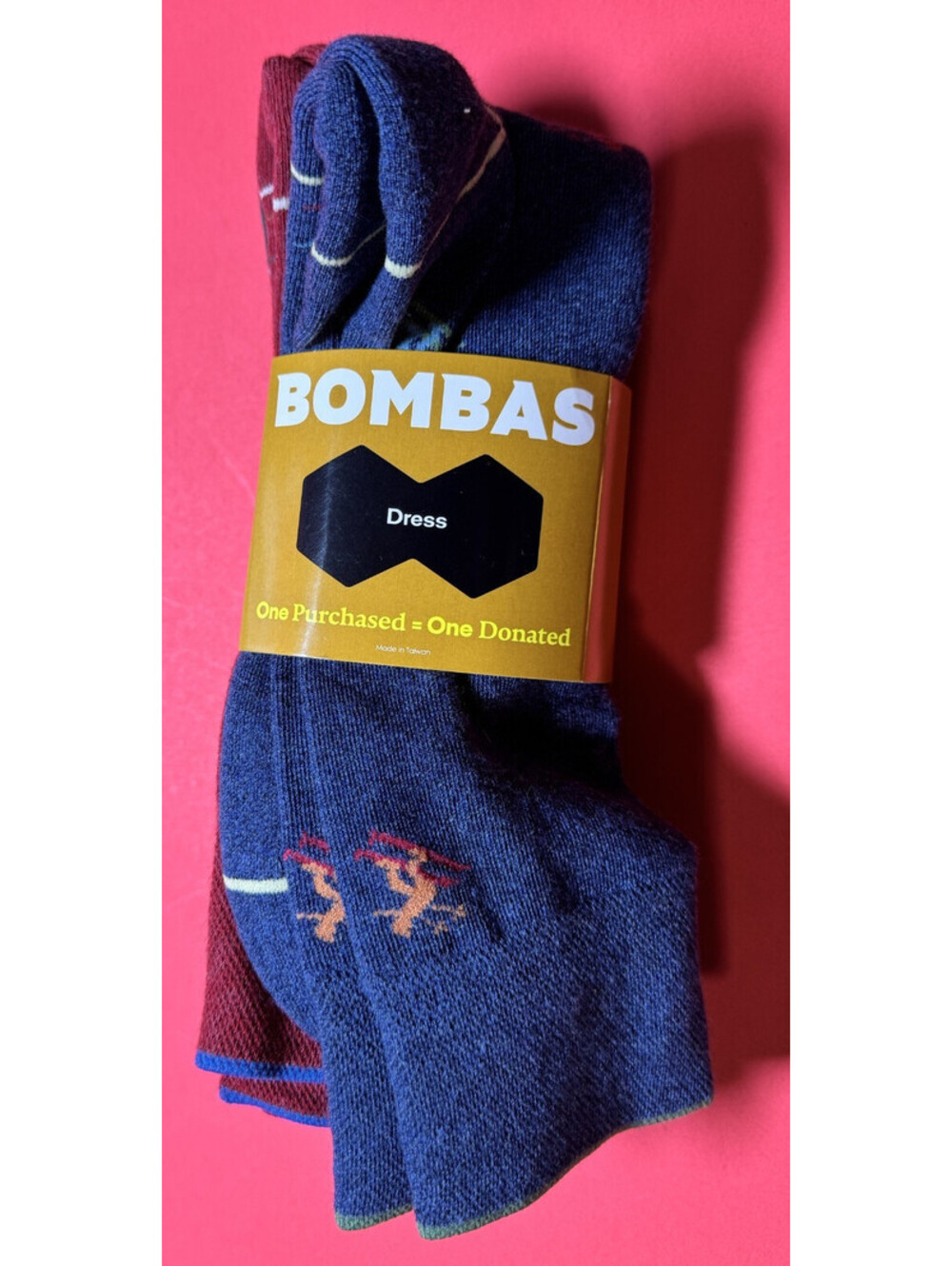 4 Pack Bombas Calf Crew Dress Socks "Skiers Mix" Multicolor Sz XL Men (13.5 -16)